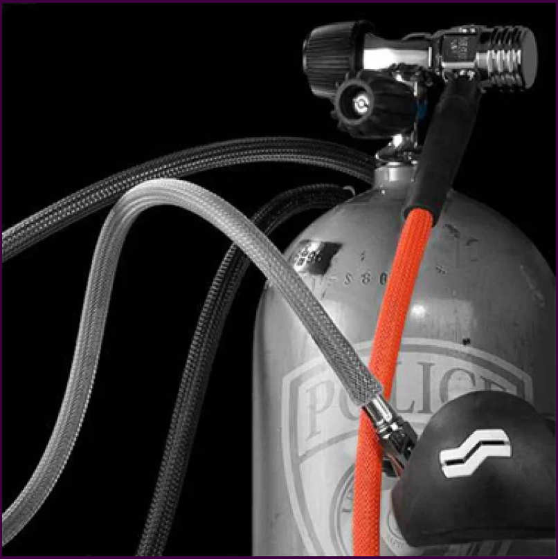 Оплетка Techflex FLEXO PET 0,95 см для захисту проводів, розтяжка 8-15,9 мм, оранжева, високо температурна (США)