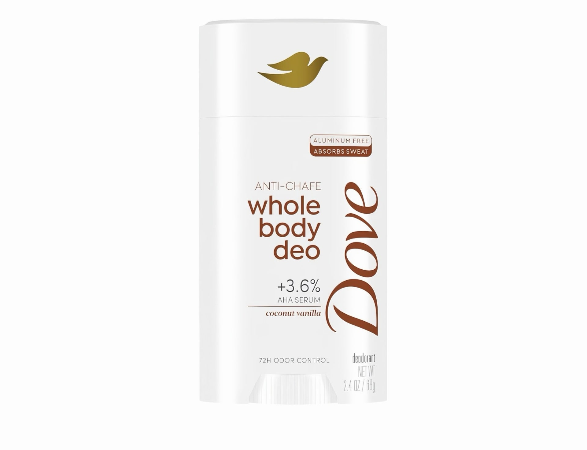 Dove Anti-Chafe Whole Body Deo + 3.6% AHA Serum – Coconut & Vanilla