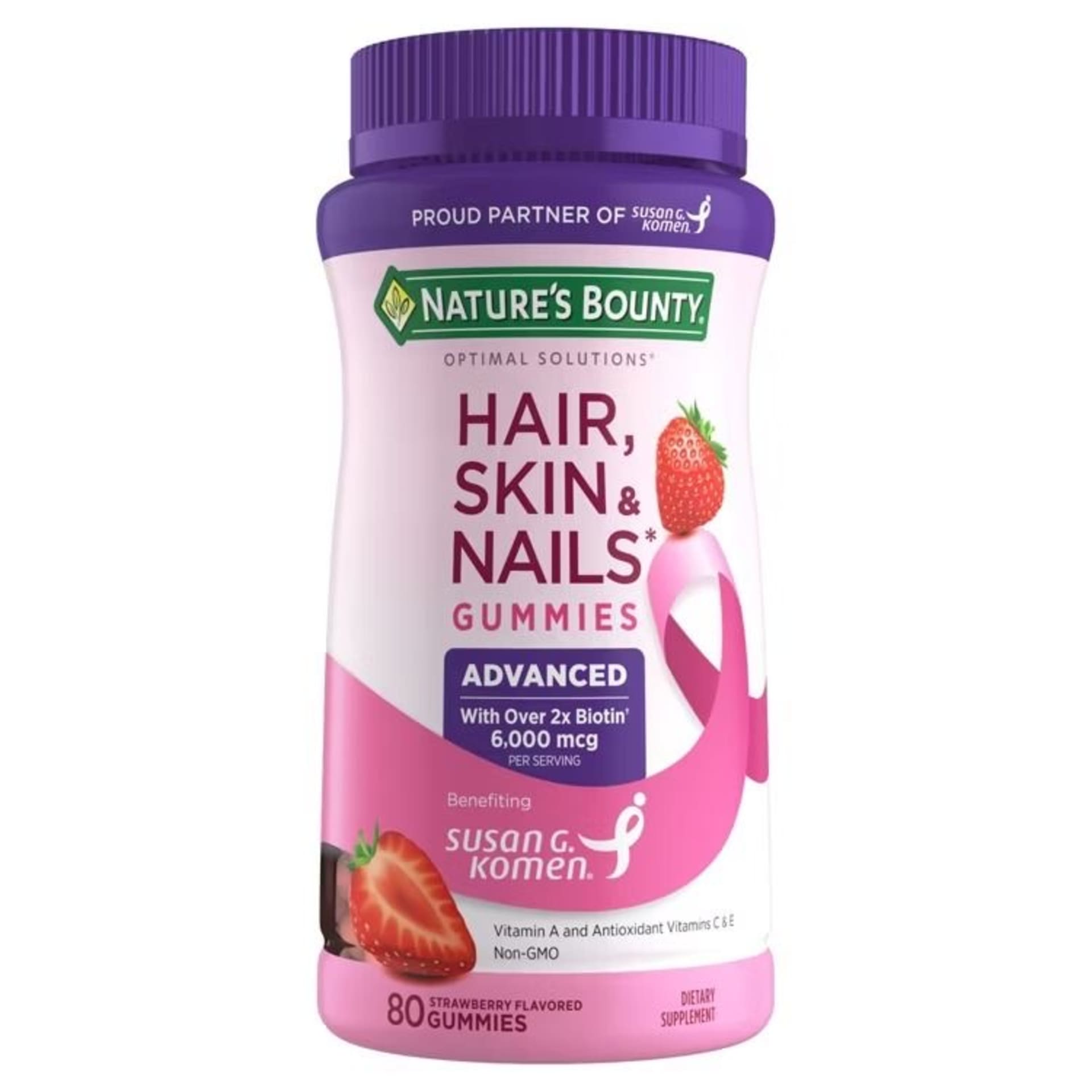 Nature’s Bounty Hair, Skin & Nails Advanced Gummies – 80 Gummies