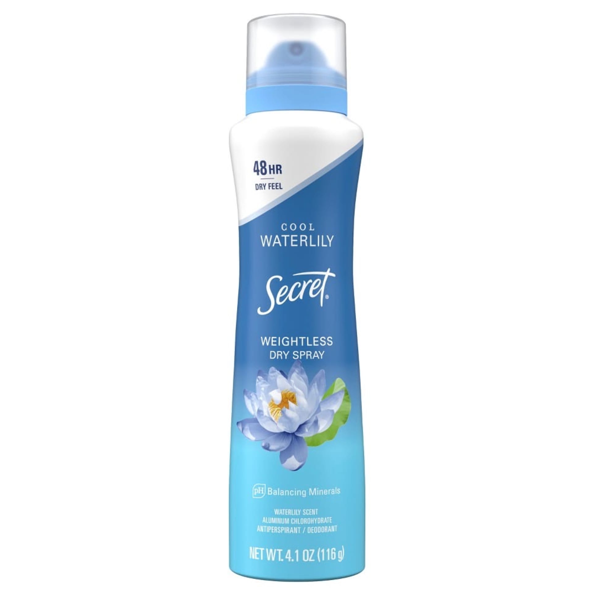 Secret Weightless Dry Spray – Cool Waterlily