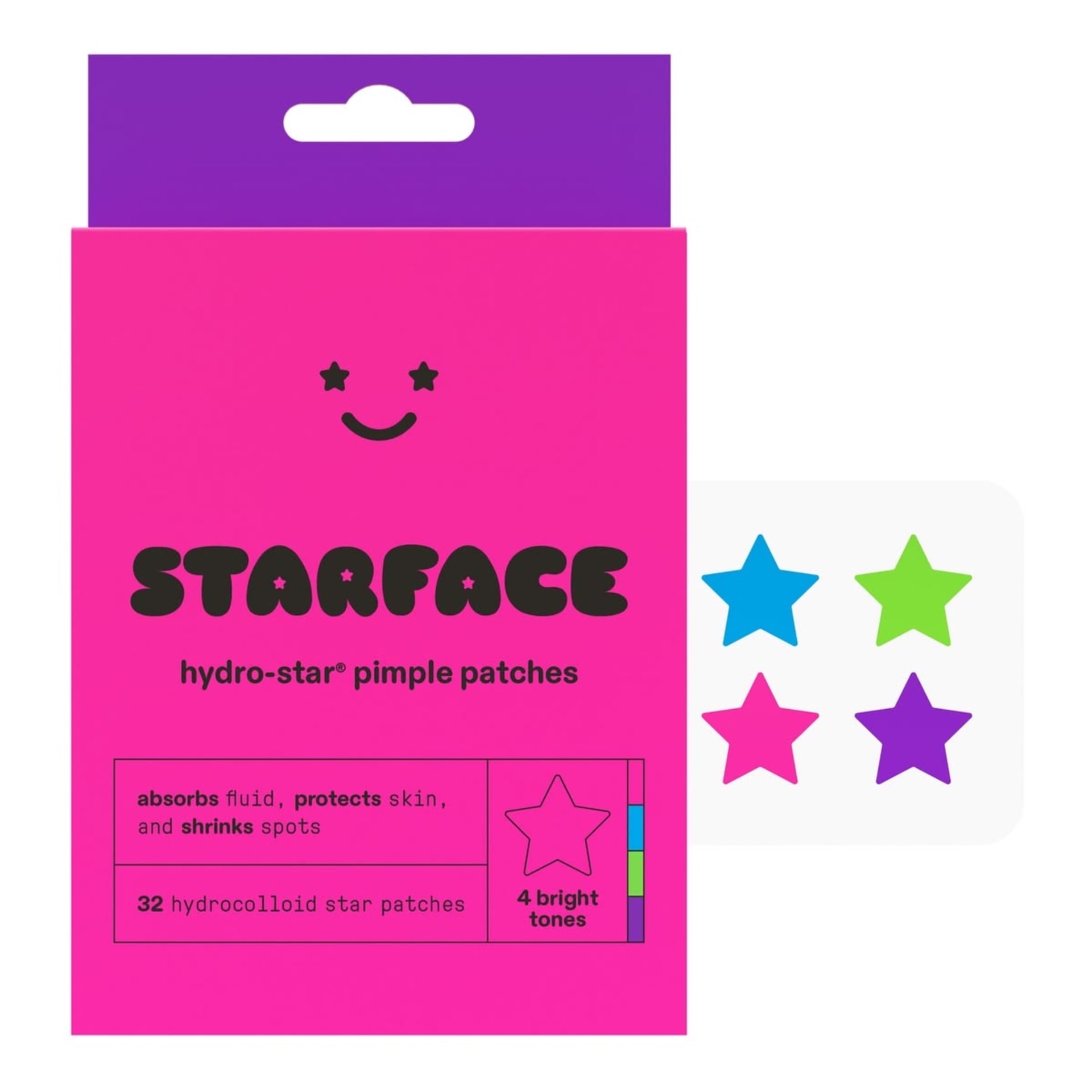 Starface Hydro-Star Patches – 32 Hydrocolloid Star Pimple Patches