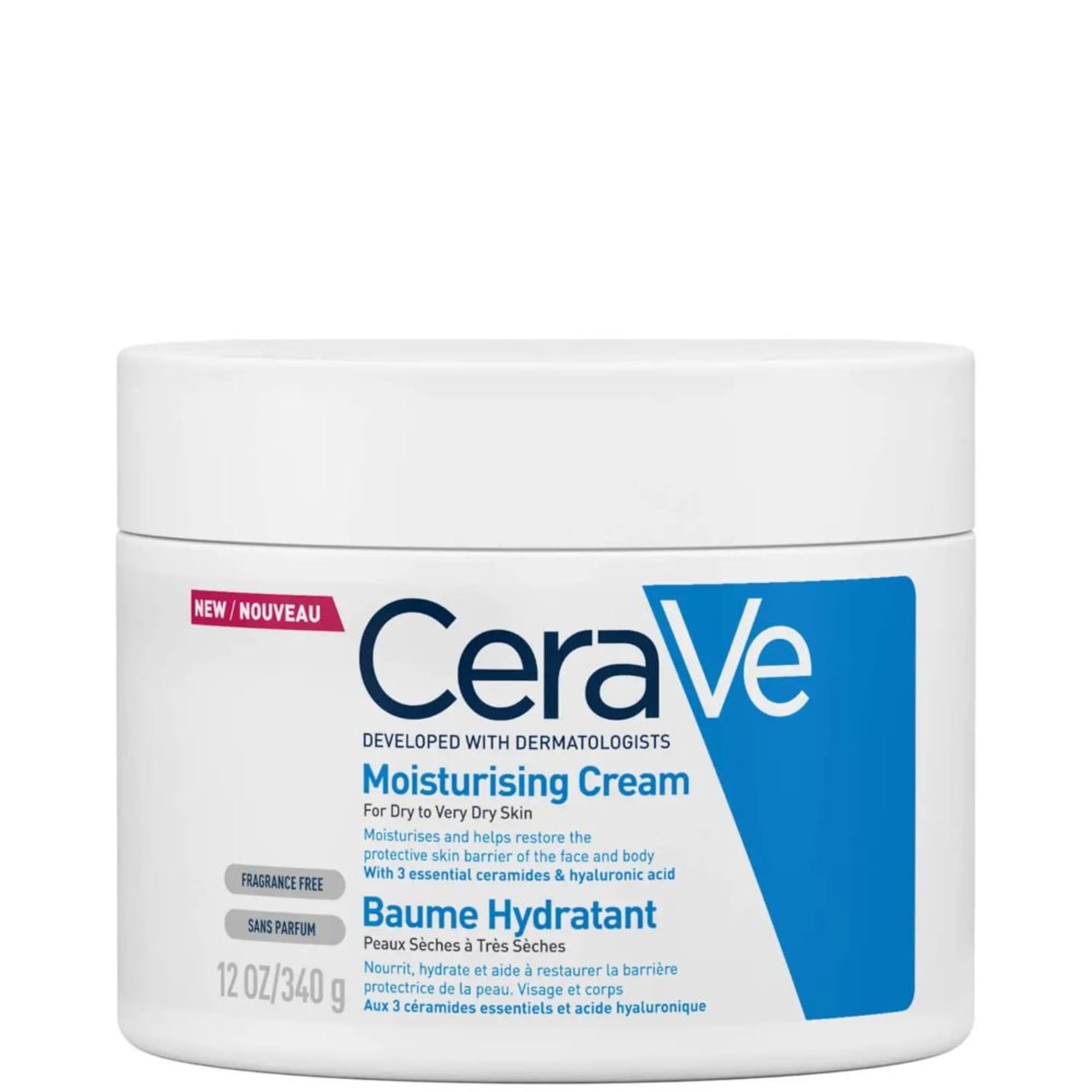 CeraVe Moisturizing Cream – Baume Hydratant (12oz)