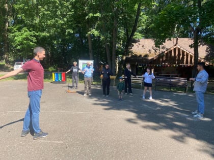 На Городке делали зарядку