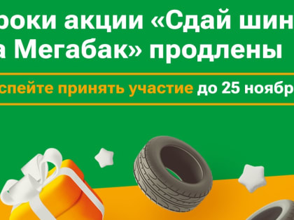 Продление акции по утилизации старых шин