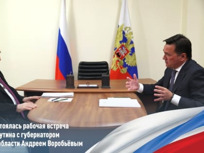 В Кремле состоялась рабочая встреча Владимира Путина с губернатором Московской области Андреем Воробьёвым