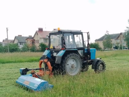 В Рузском округе окашивают общественные территории