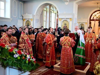 Епископ Звенигородский Феодорит принял участие торжествах престольного праздника в Санкт-Петербургской духовной академии