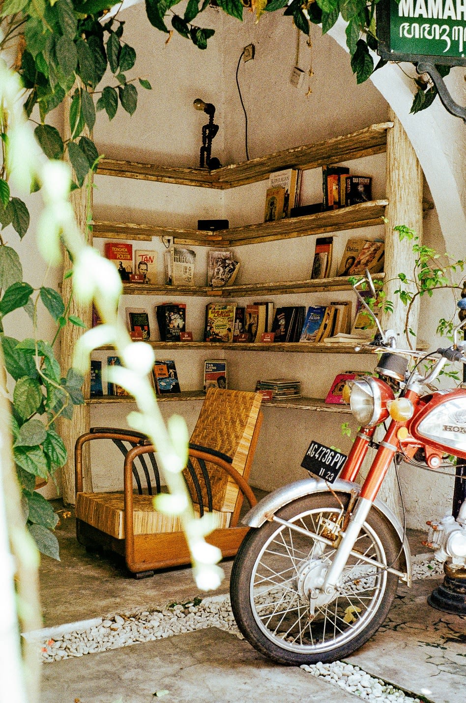 Authentic artisan workspace filled with handmade crafts in Yogyakarta