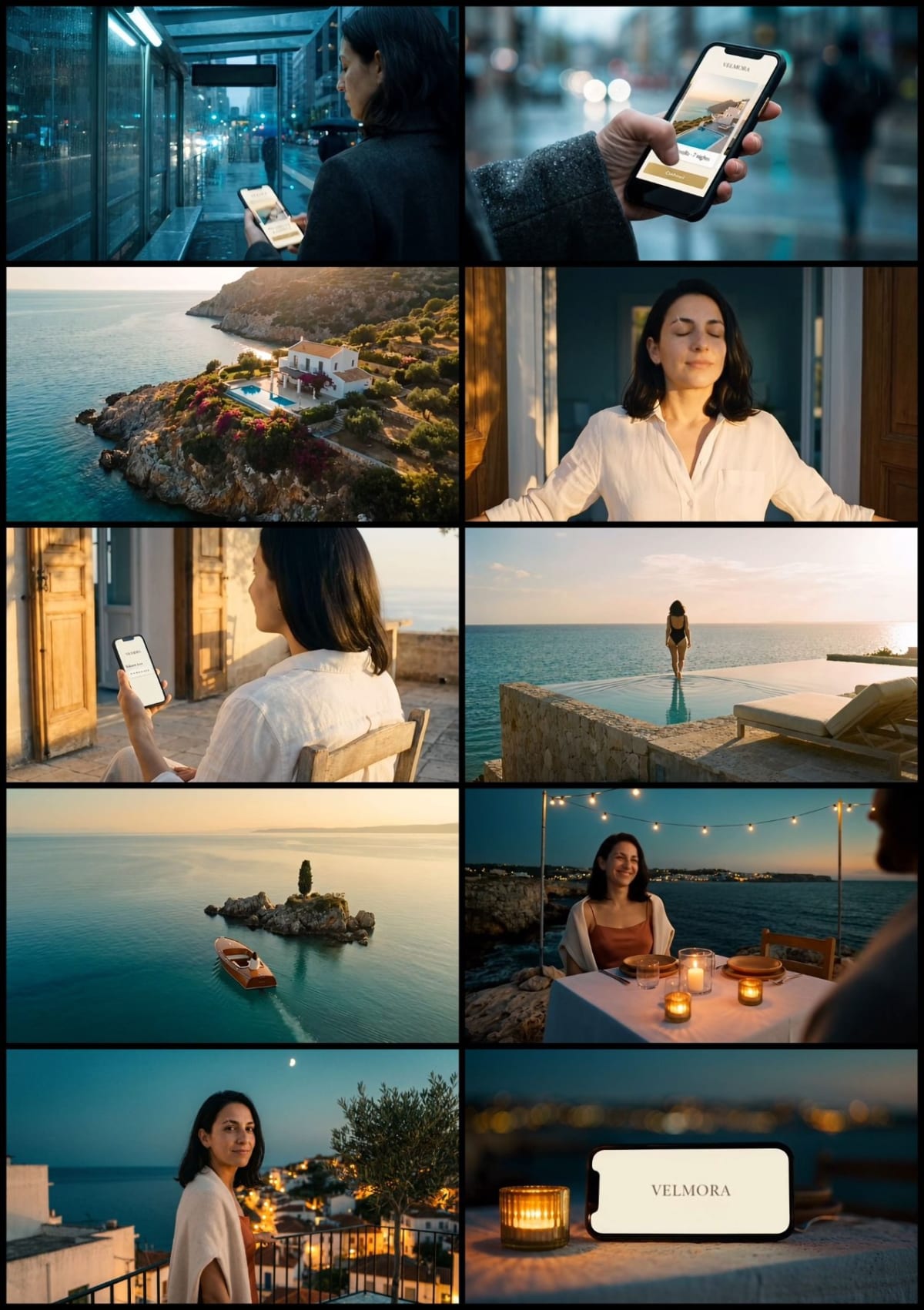 An earlier storyboard made of photographic keyframes.