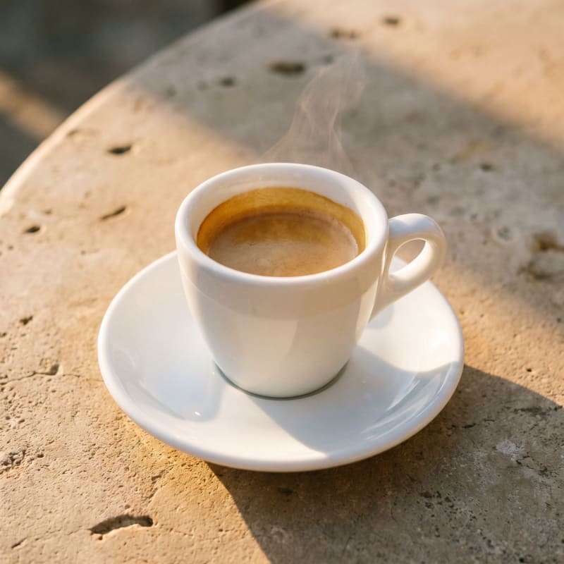 Prop study: an espresso, for a scene later cut.