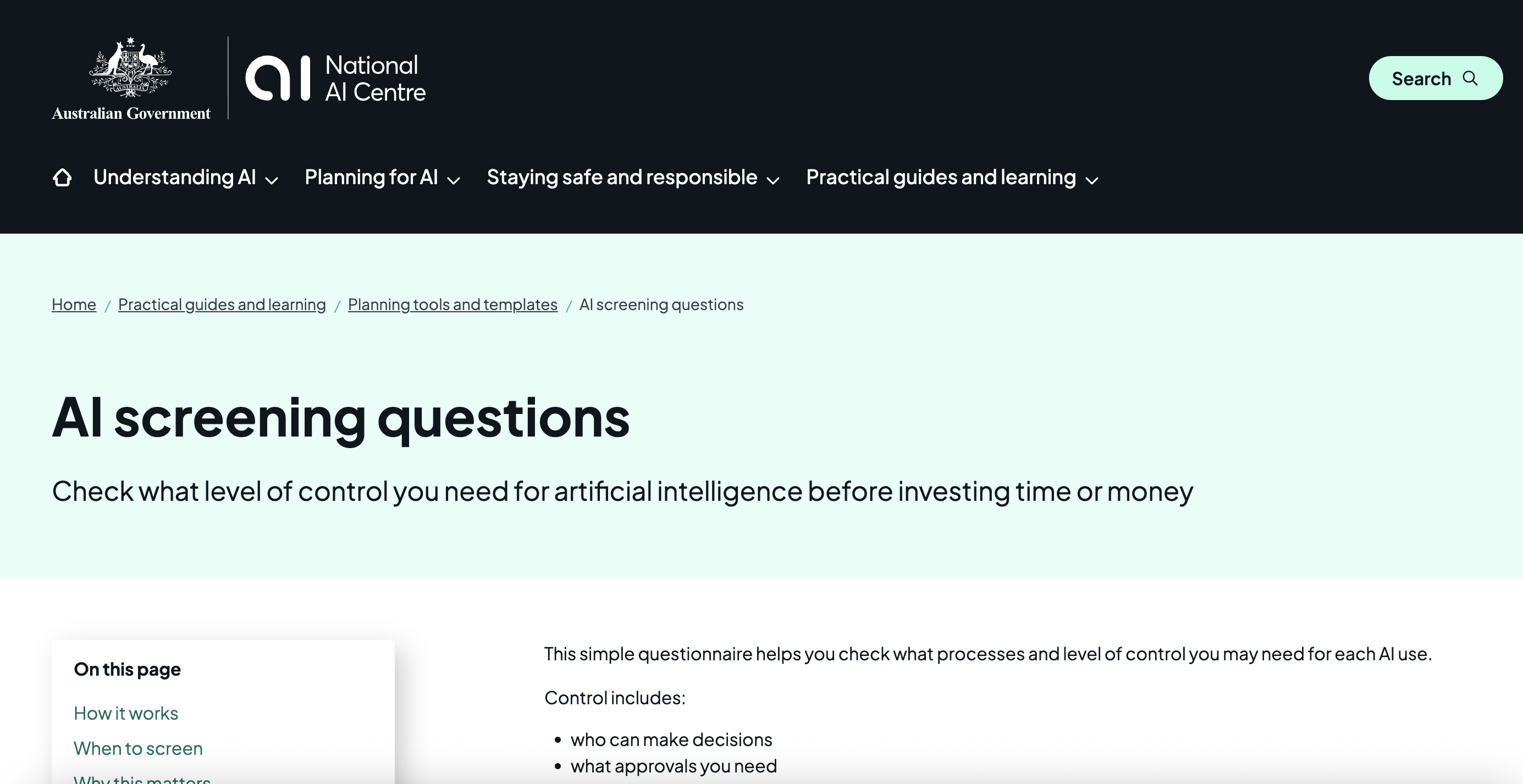 AI Screening Tool