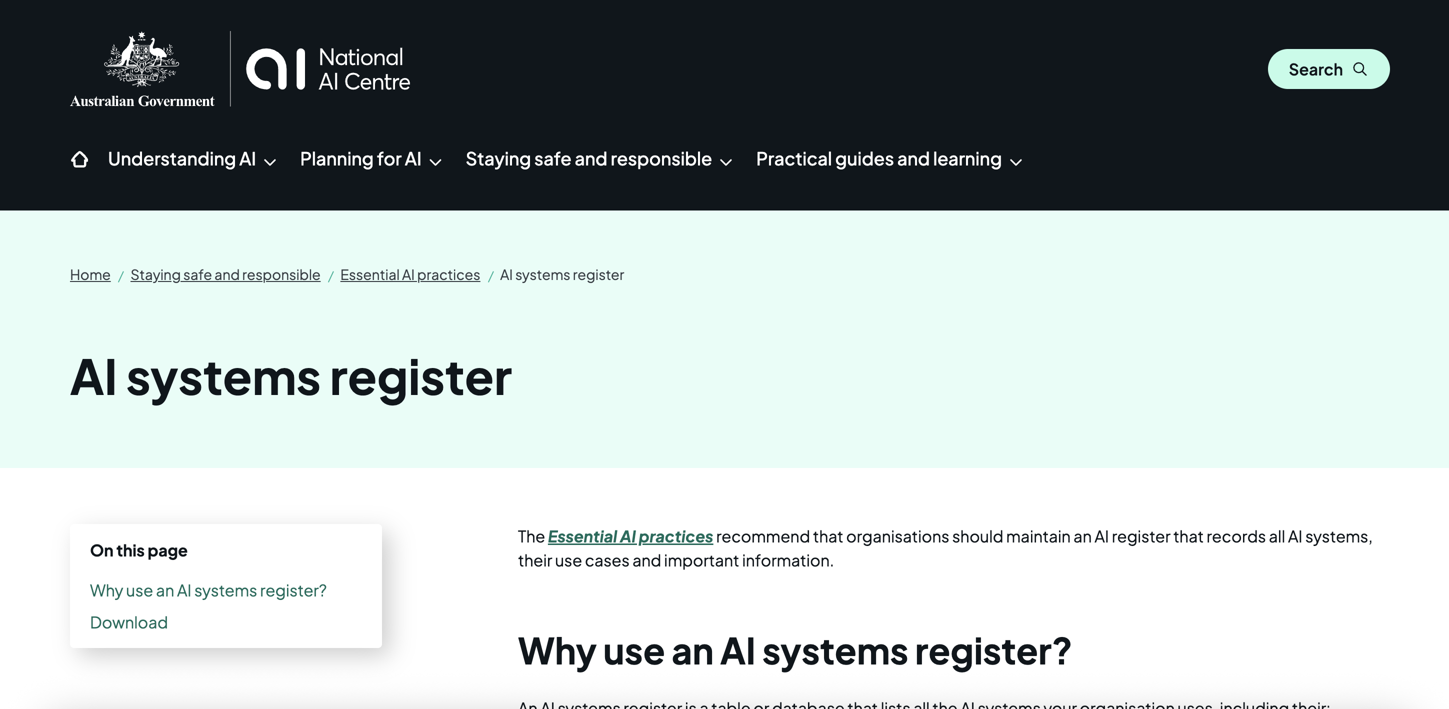 AI Register Template