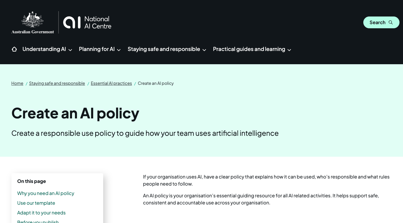 AI Policy Guide and Template
