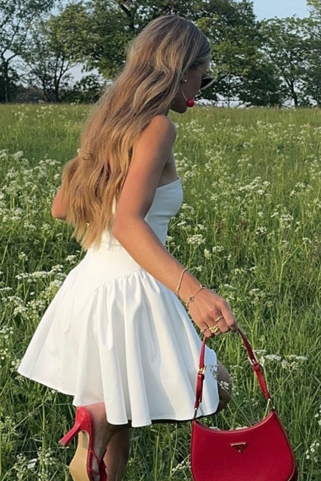 New Solid Color Tube Top High Waist Large Skirt