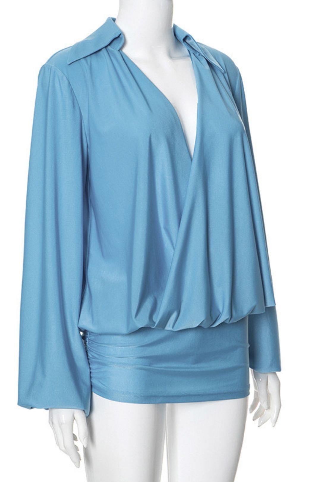 Solid Color Low-neck Splicing Casual Versatile Dress