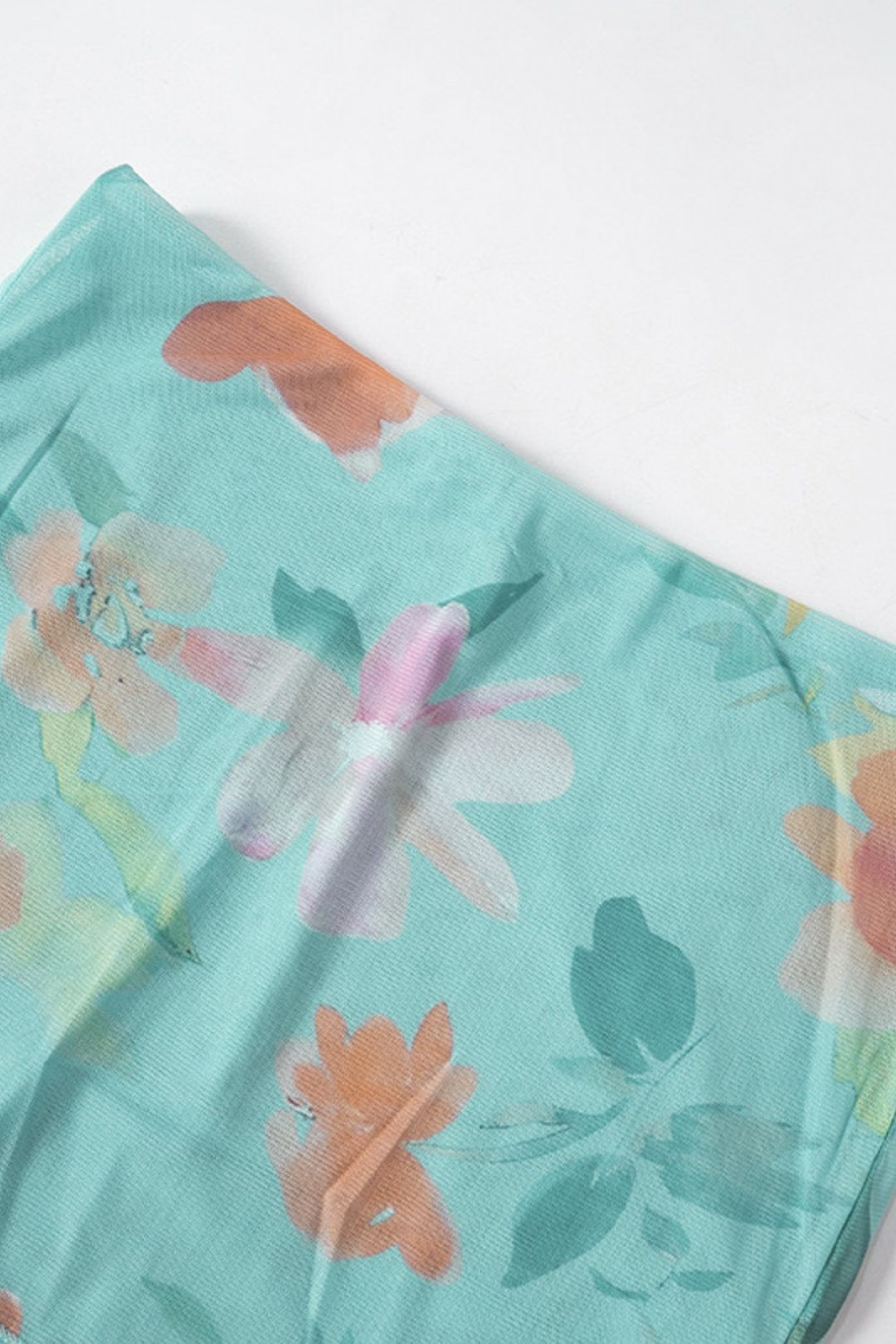 Printed Suspender Tops Low-waisted Skirt Suits