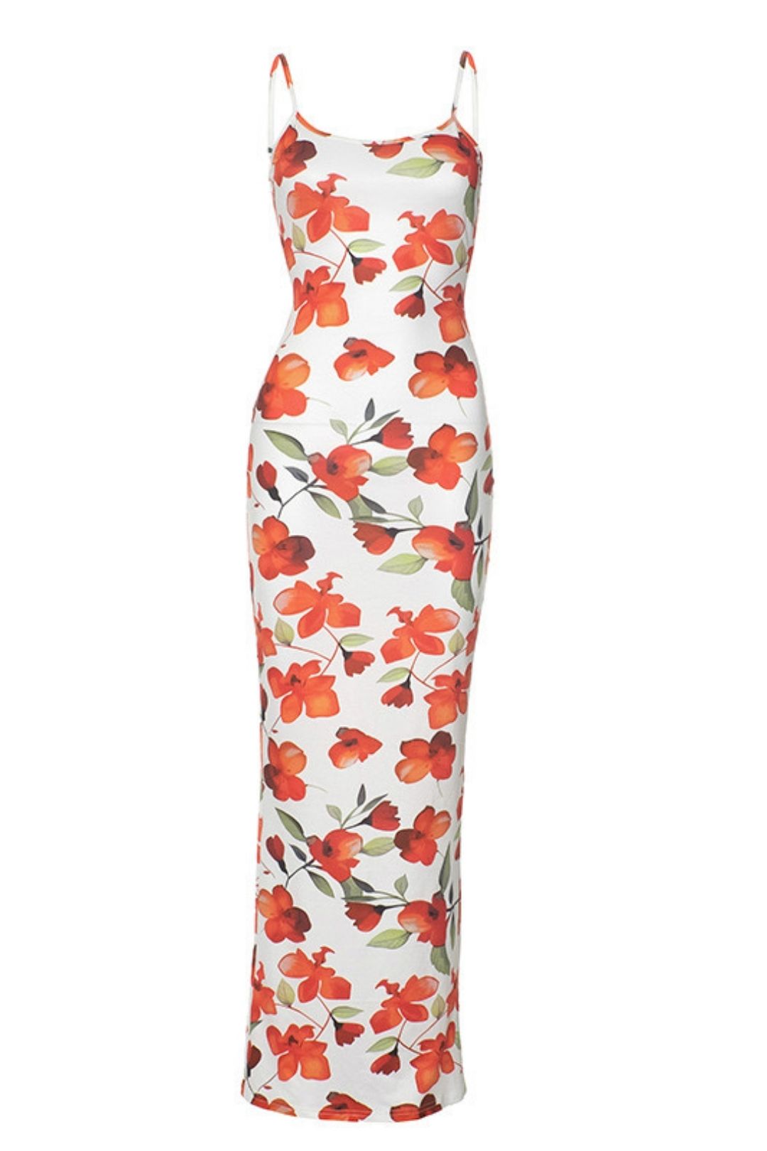 Summer New Sexy Big Backless High Waist Printed Dress