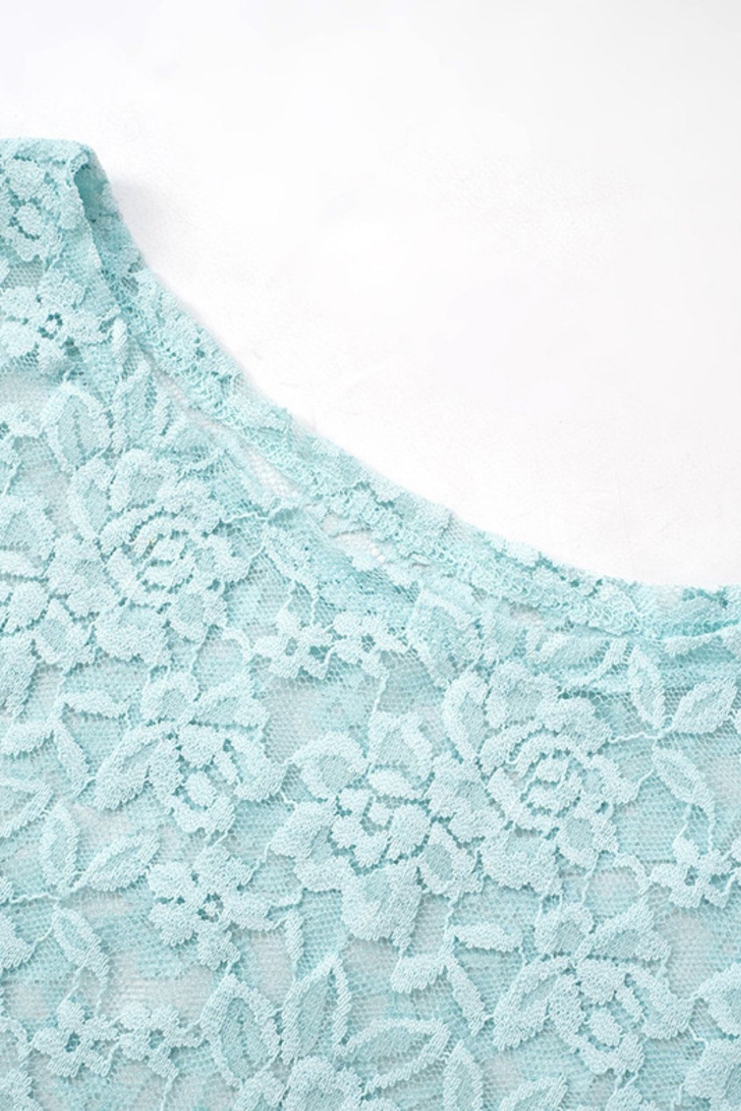 Long-sleeved Tops Low-waist Long Skirt See-through Lace Suit