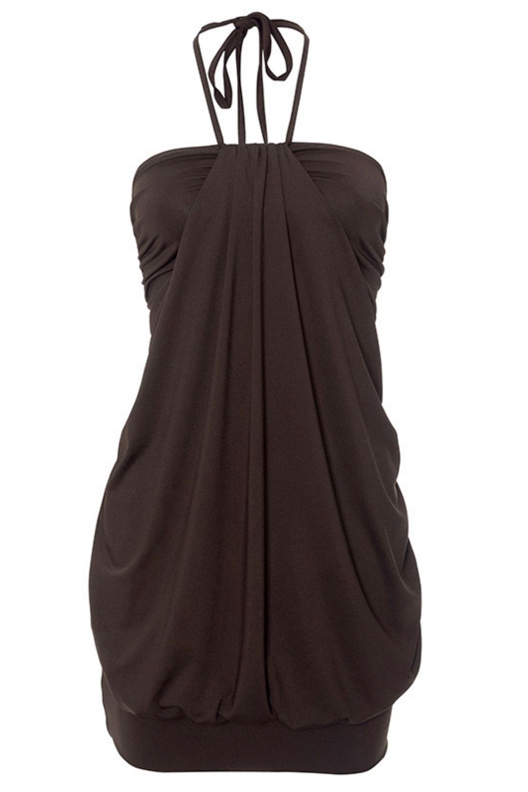 Summer New Solid Color Halter Neck Tube Top High Waist Dress