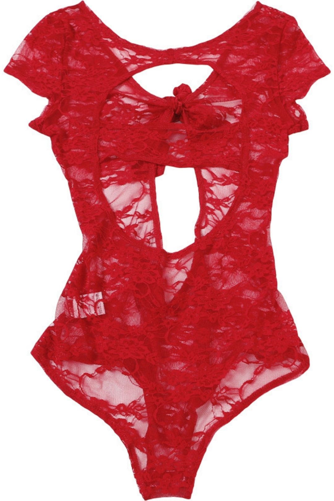 Summer New Sexy V-neck Tight-fitting Hollow Backless Lace Short-sleeved Hip Jumpsuit