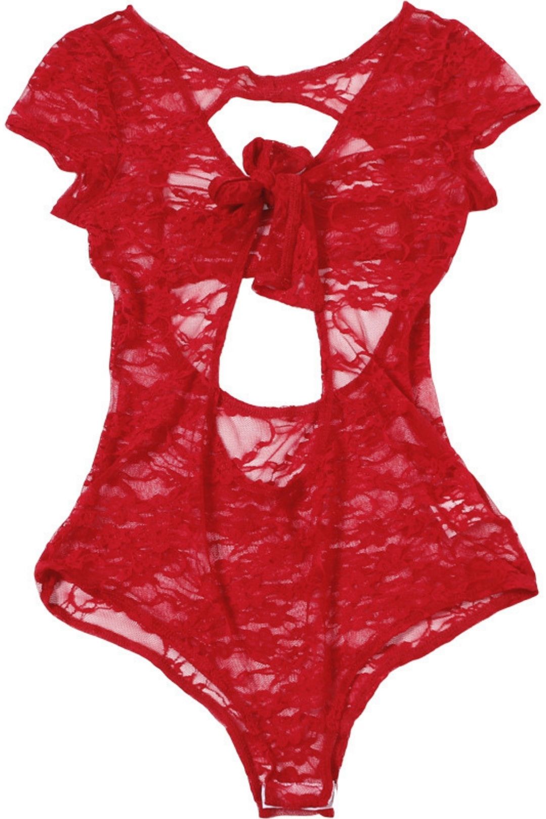 Summer New Sexy V-neck Tight-fitting Hollow Backless Lace Short-sleeved Hip Jumpsuit