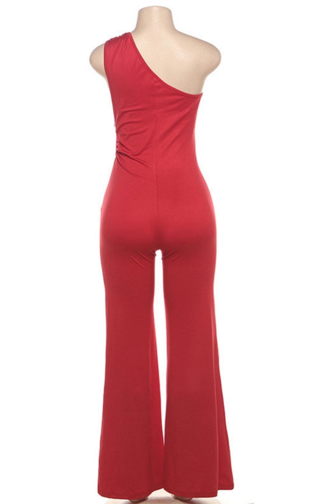 One-shoulder Slim Hip-covering Straight Casual Jumpsuit