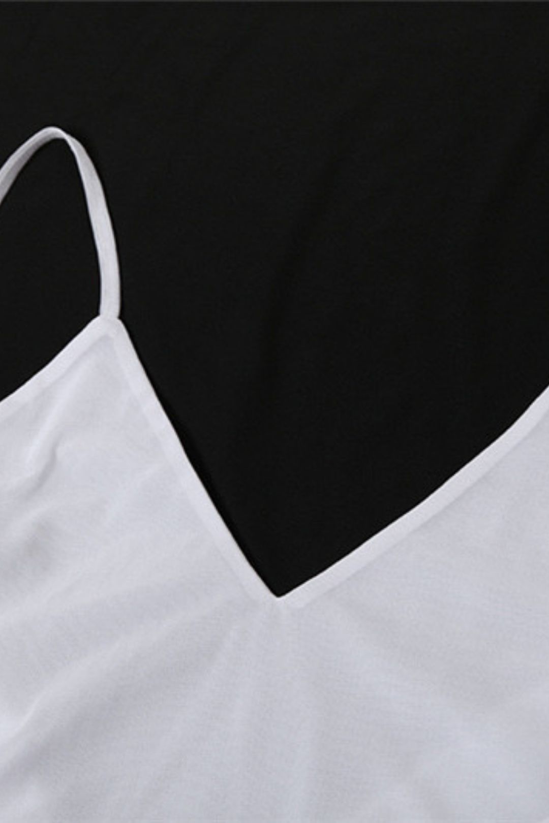 V-neck Backless Solid Color Irregular Mesh Suspender Dress