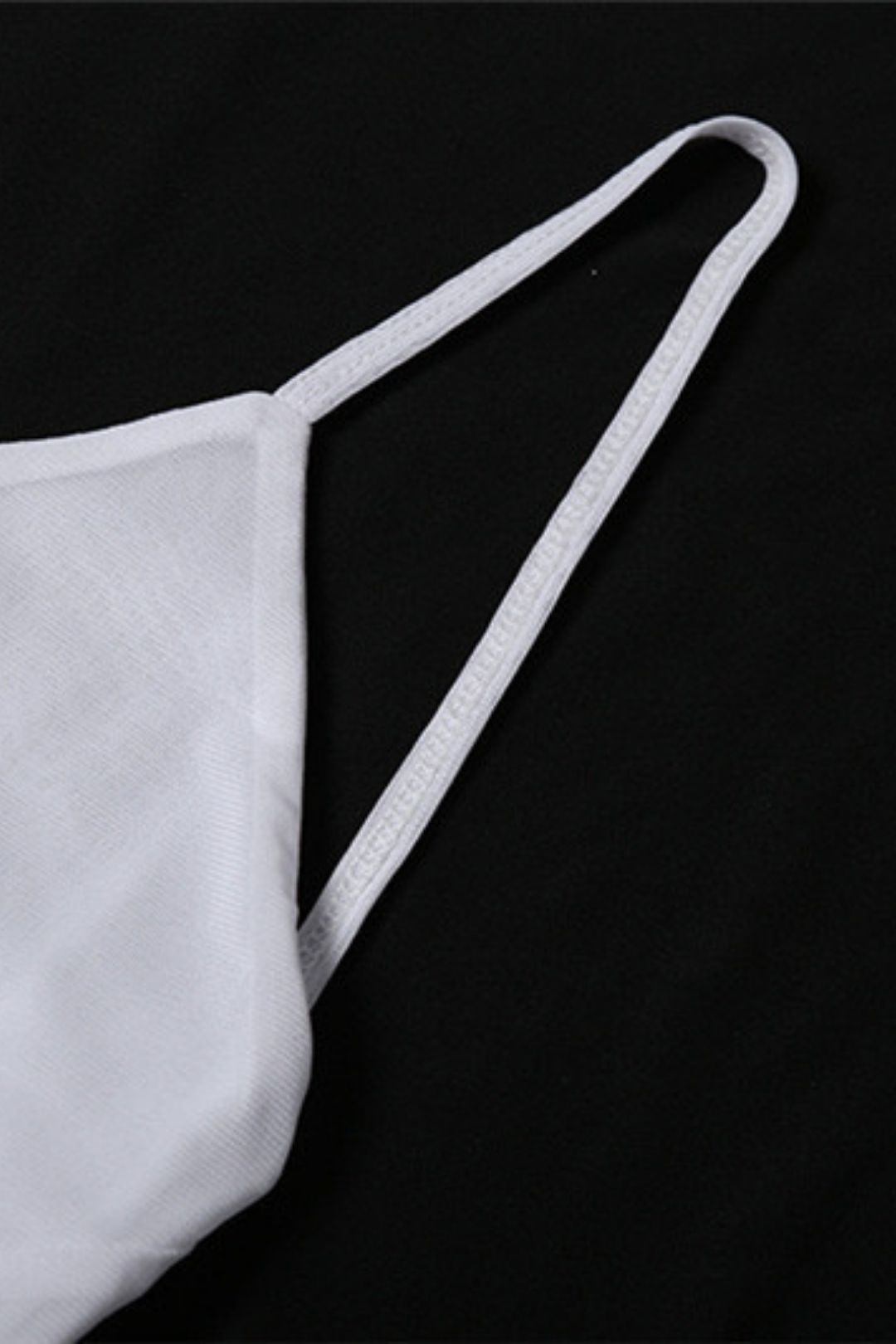 V-neck Backless Solid Color Irregular Mesh Suspender Dress