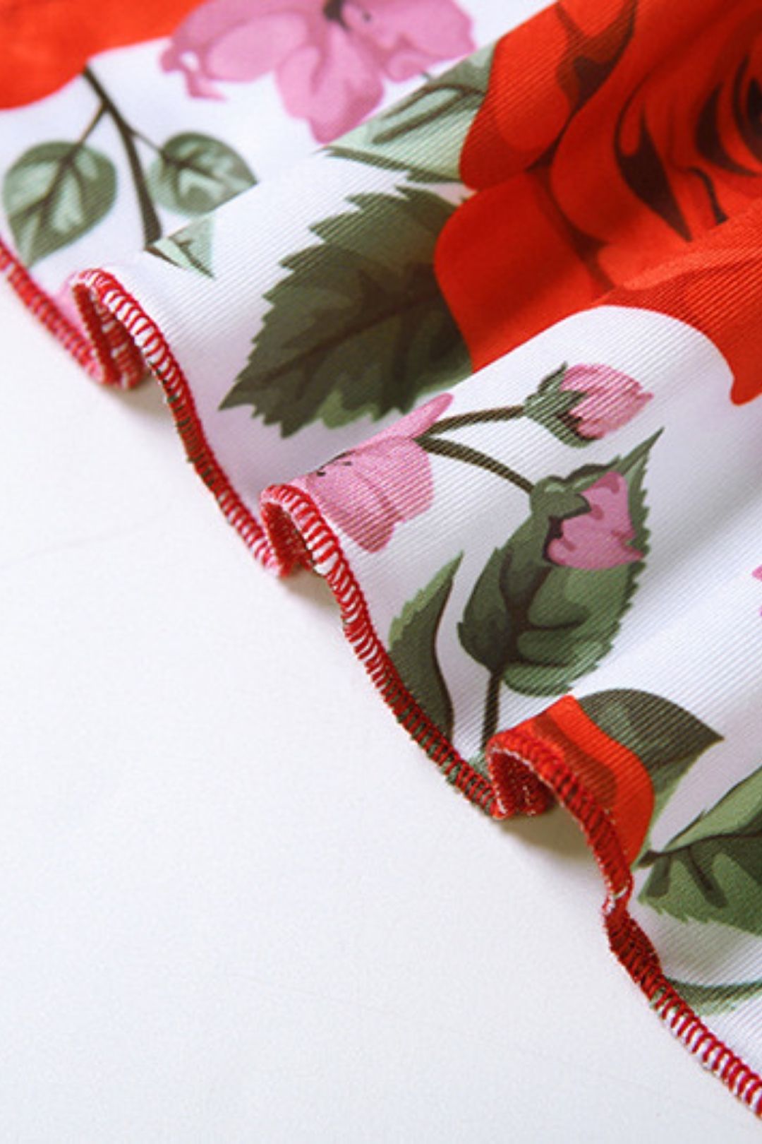 V-neck Camisole High Waist Floral Long Skirt Two-piece Set