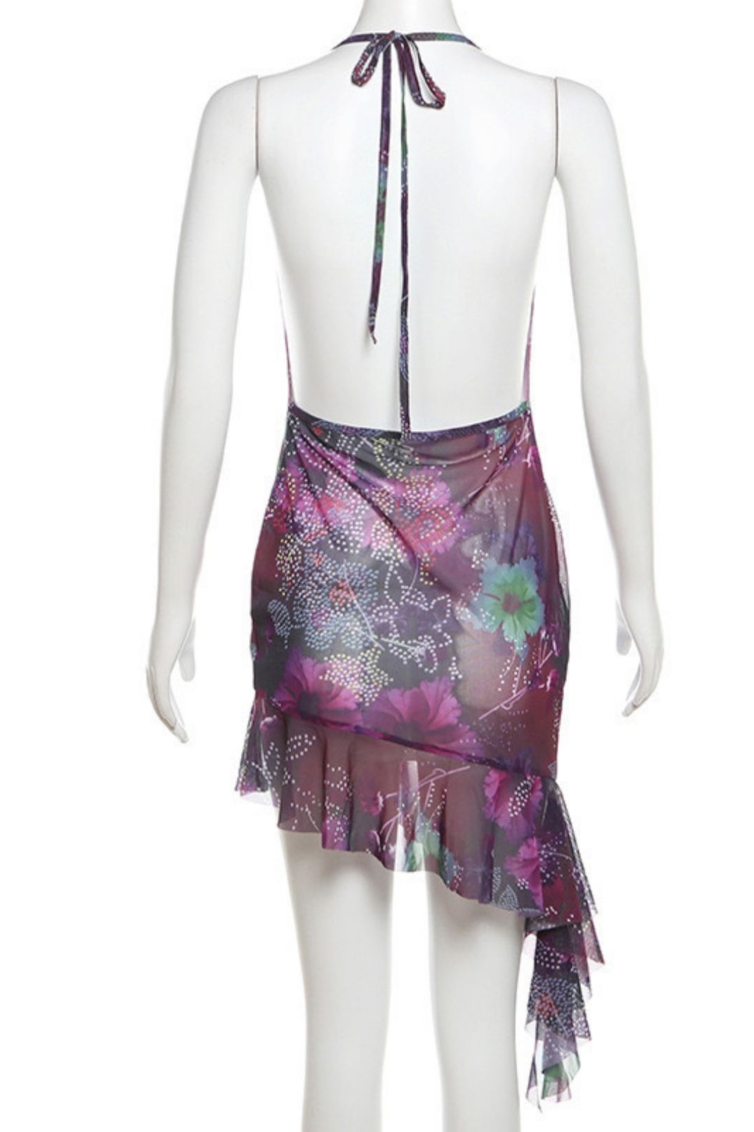 Sexy Backless Slim-fit Hip-hugging Printed Dress