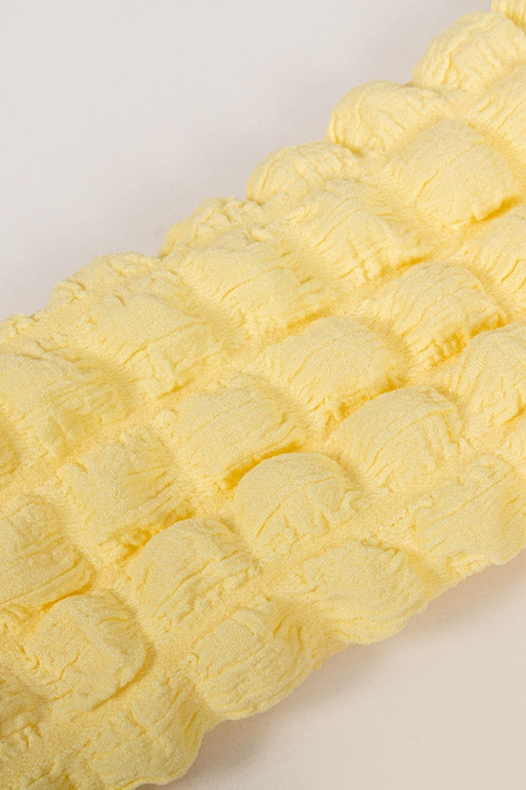 New Solid Color Long-sleeved Popcorn Sexy Backless Short