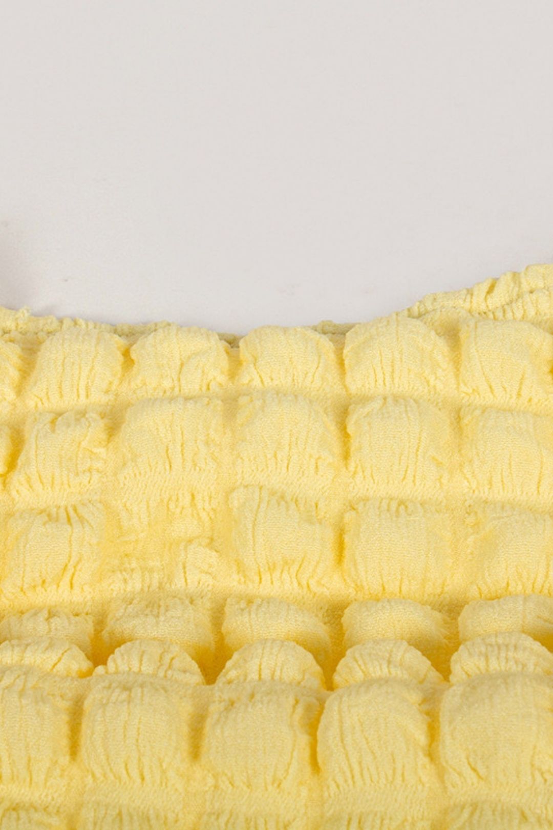 New Solid Color Long-sleeved Popcorn Sexy Backless Short