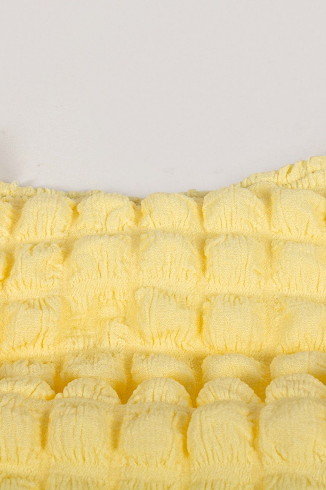 New Solid Color Long-sleeved Popcorn Sexy Backless Short