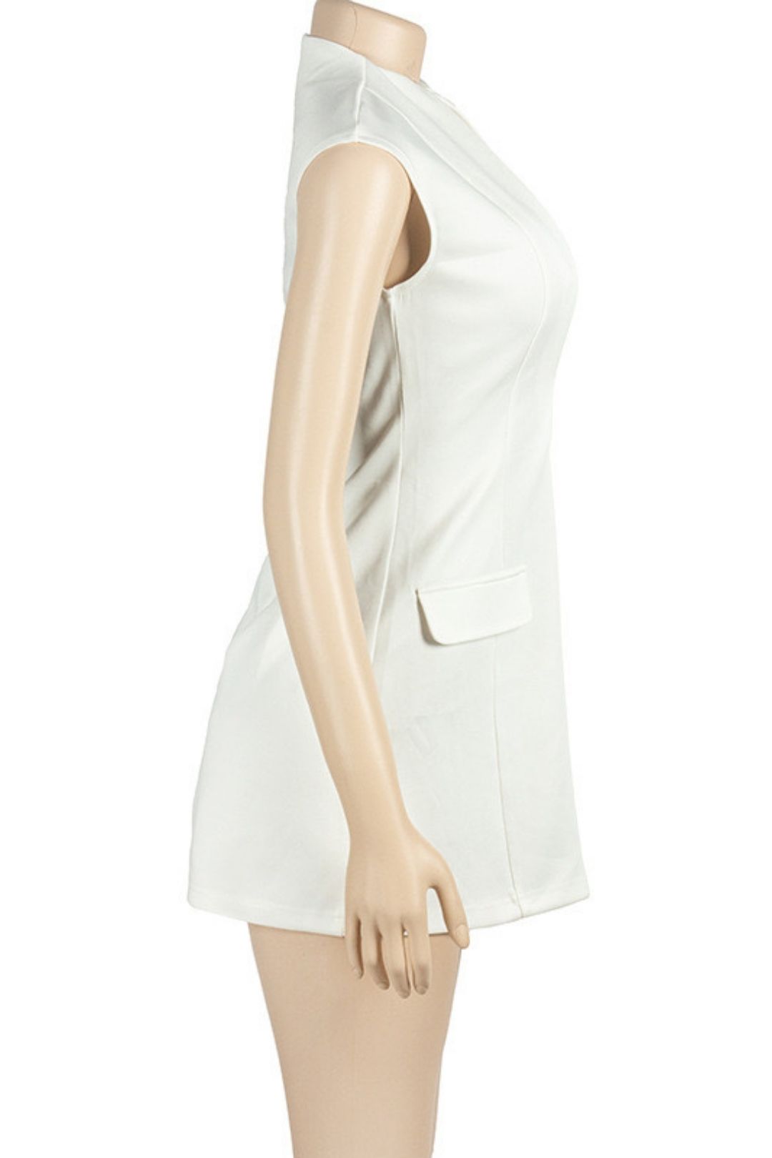 Solid Color Deep V Sexy Short Slim