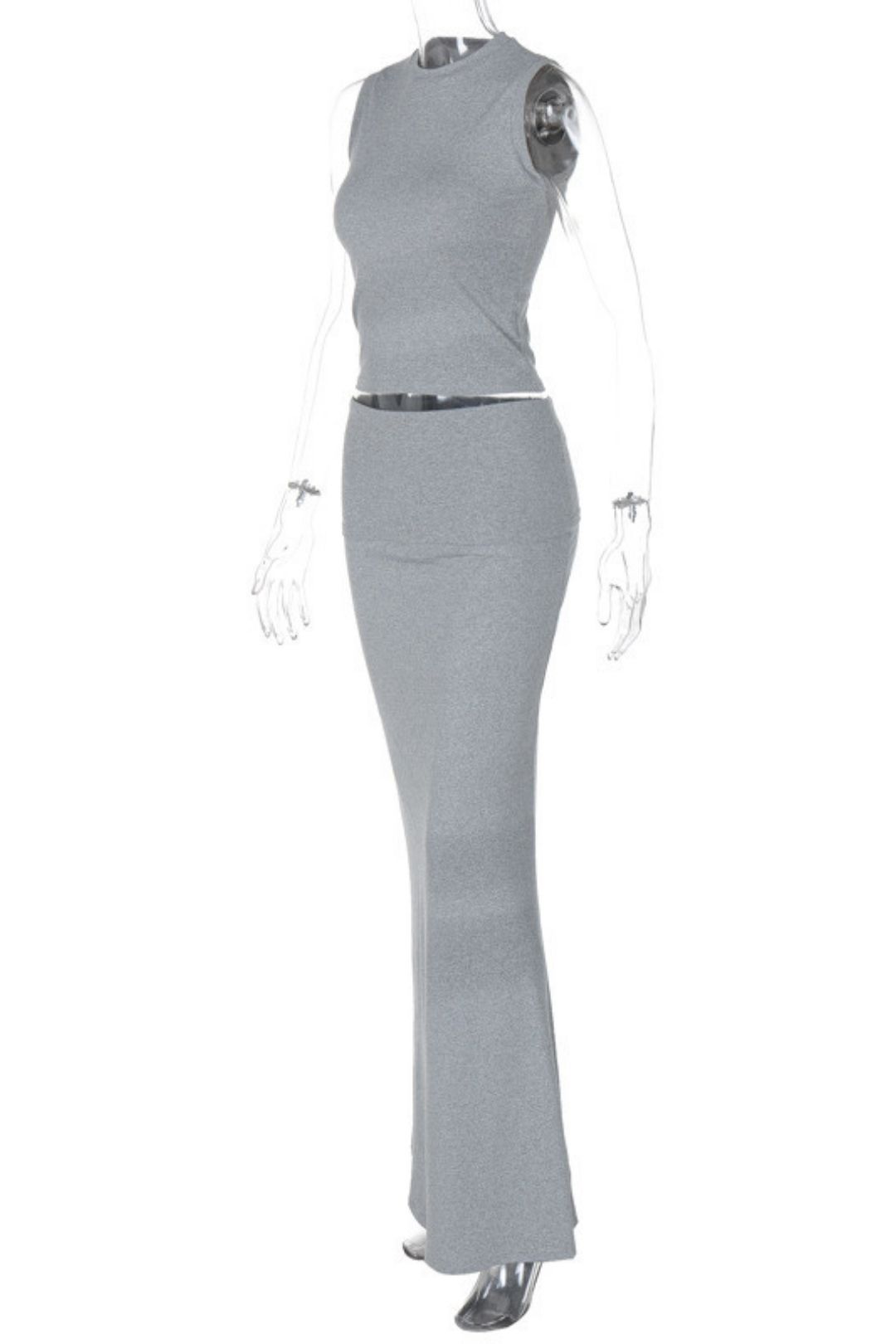 Sleeveless Vest With Hip Fishtail Skirt Two-piece Suit