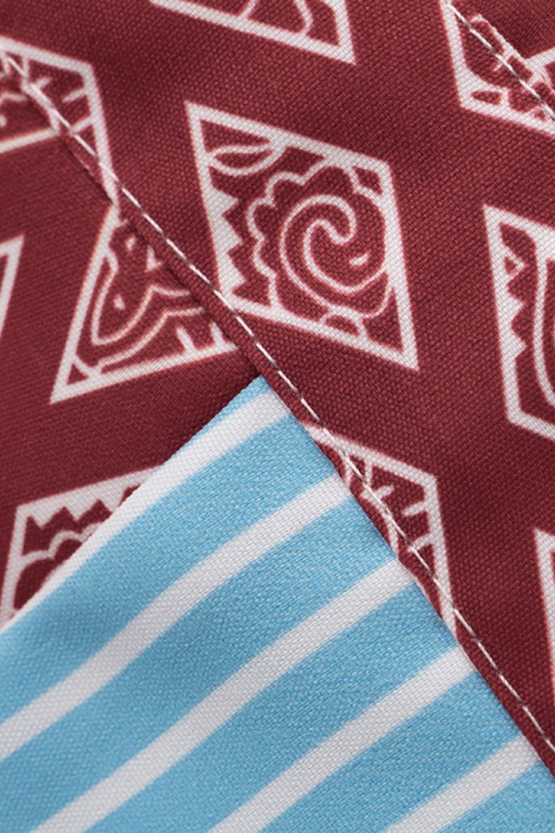 V-neck Pattern Fashion Striped Halter Top