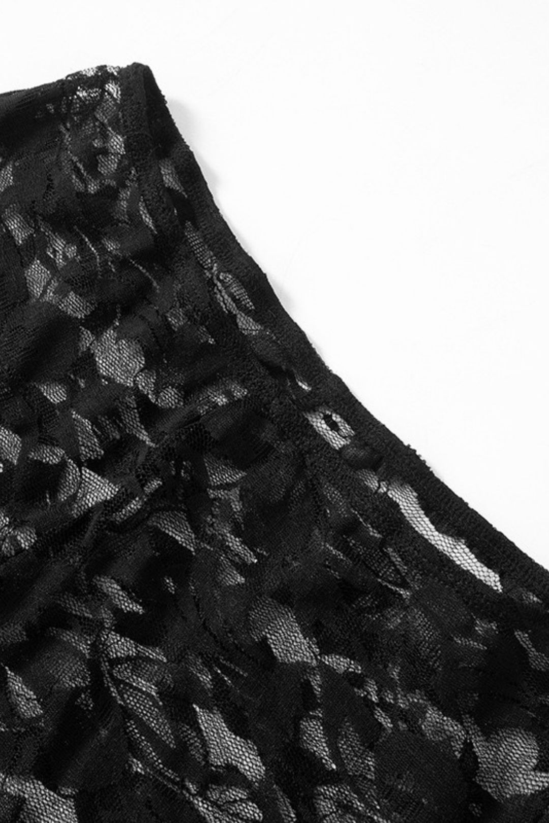 Sexy Bow Tube Top Hollow See-through Long-sleeved Jumpsuit Lace Pants Suit