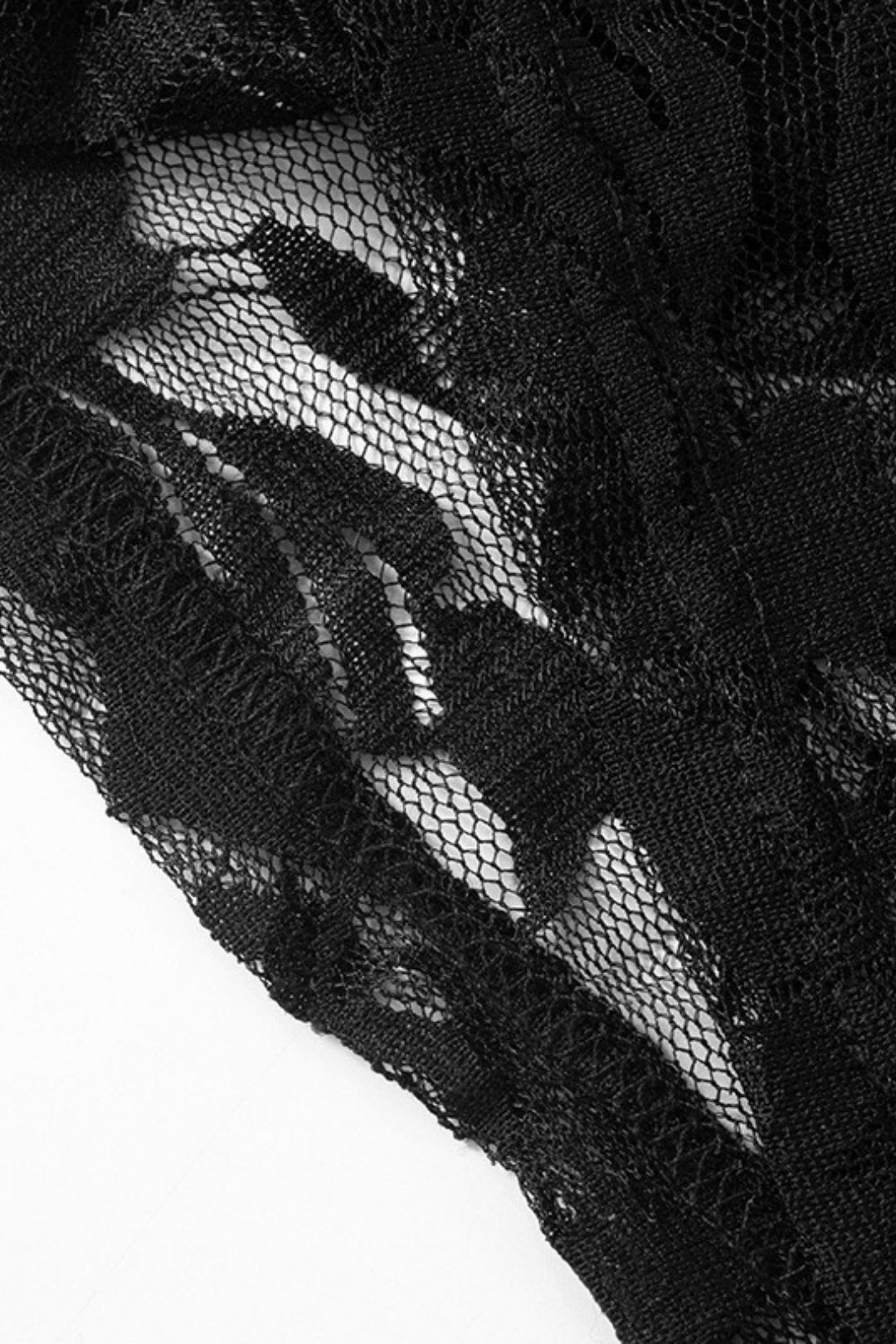 Sexy Bow Tube Top Hollow See-through Long-sleeved Jumpsuit Lace Pants Suit