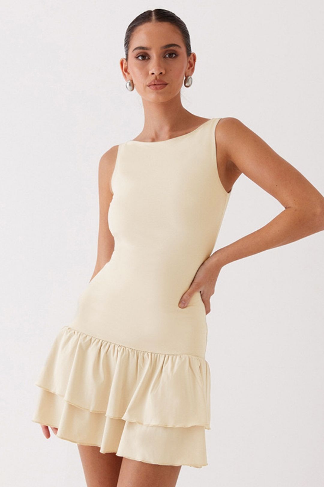 Solid Color Hot Girl Short Skirt Sleeveless Skirt