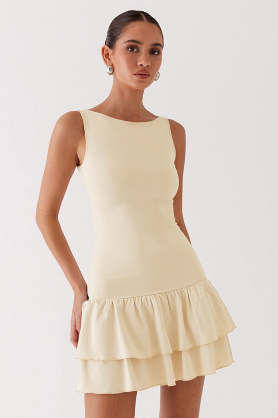 Solid Color Hot Girl Short Skirt Sleeveless Skirt