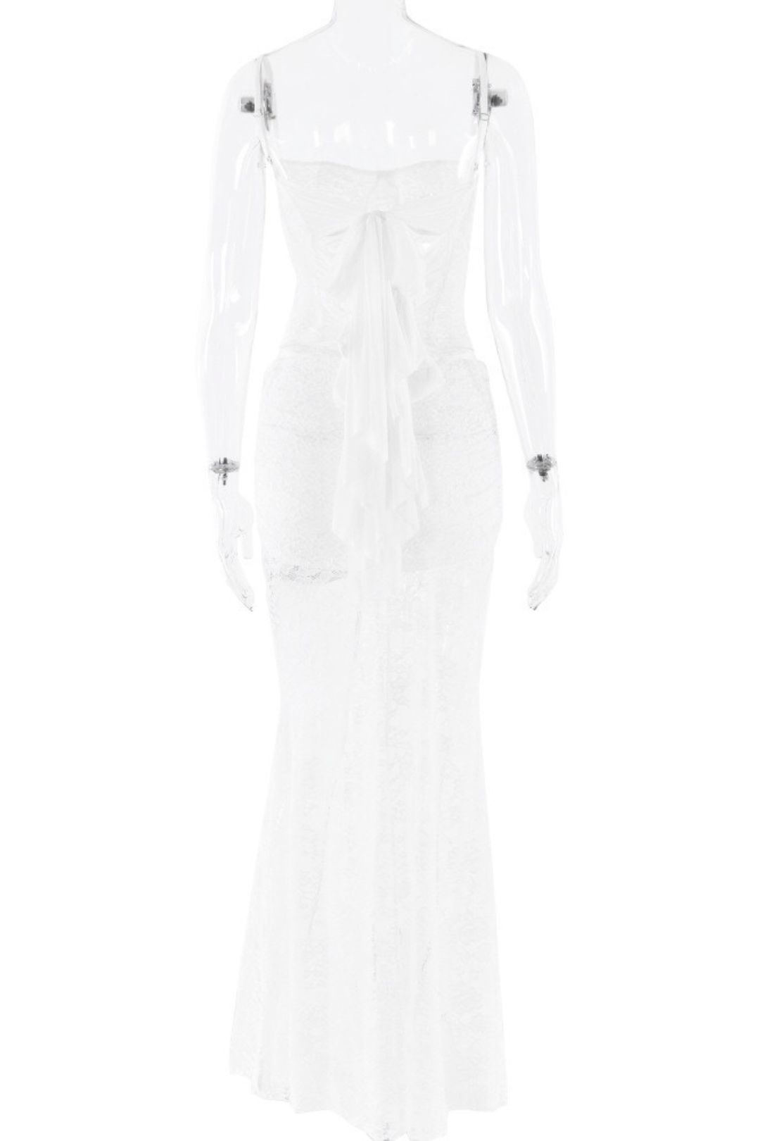 Fashion Slim Two-piece Lace See-through Halter Top And Skirt Suit