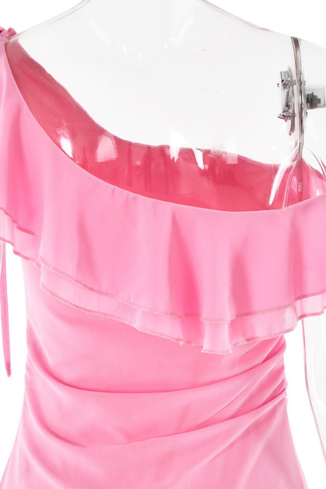 Sexy Hot Girl Dress Oblique Shoulder Sleeveless Backless Slim Dress