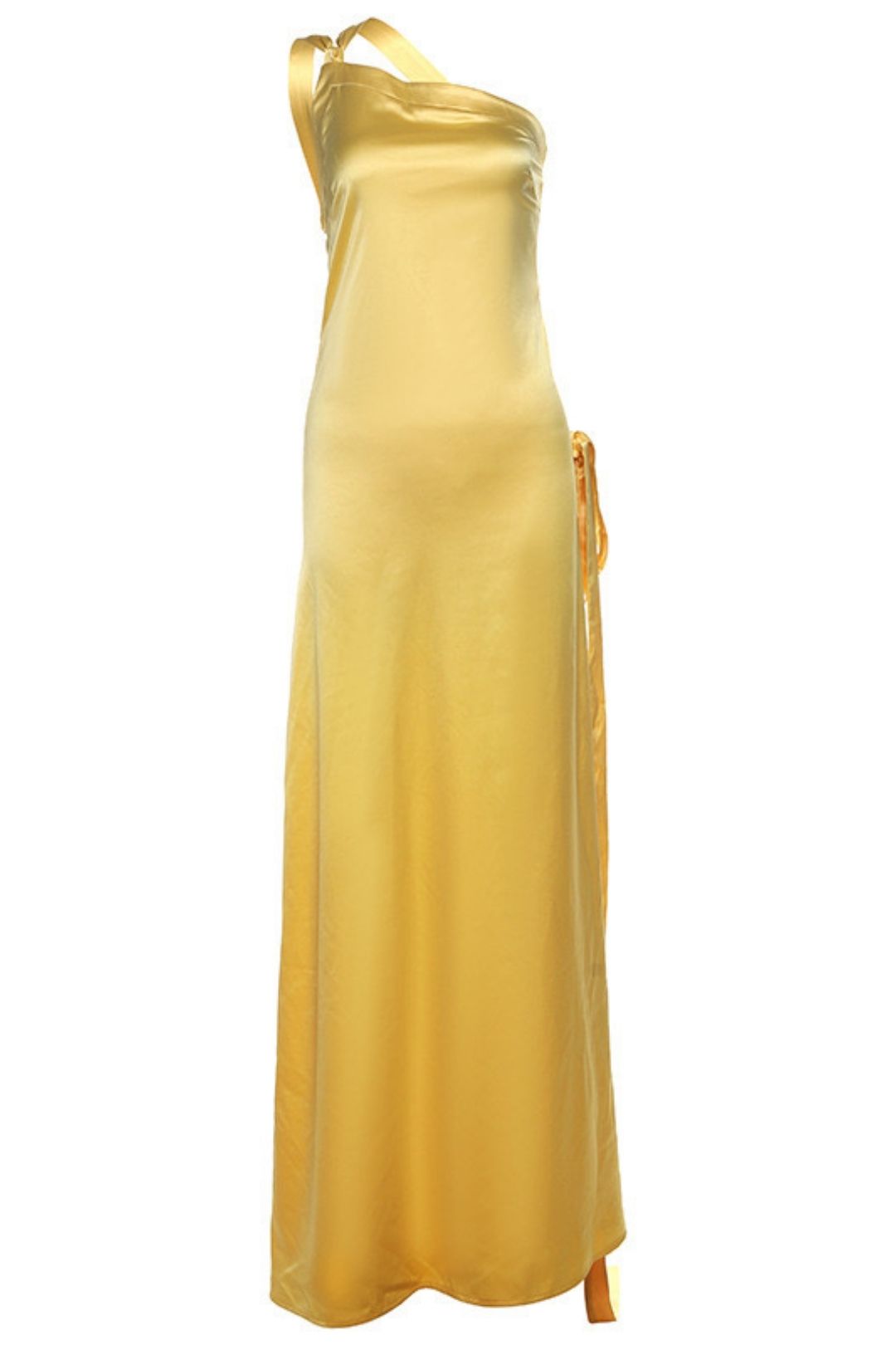 Sleeveless Slanted Collar Hollow Backless High-waist Slim Dress