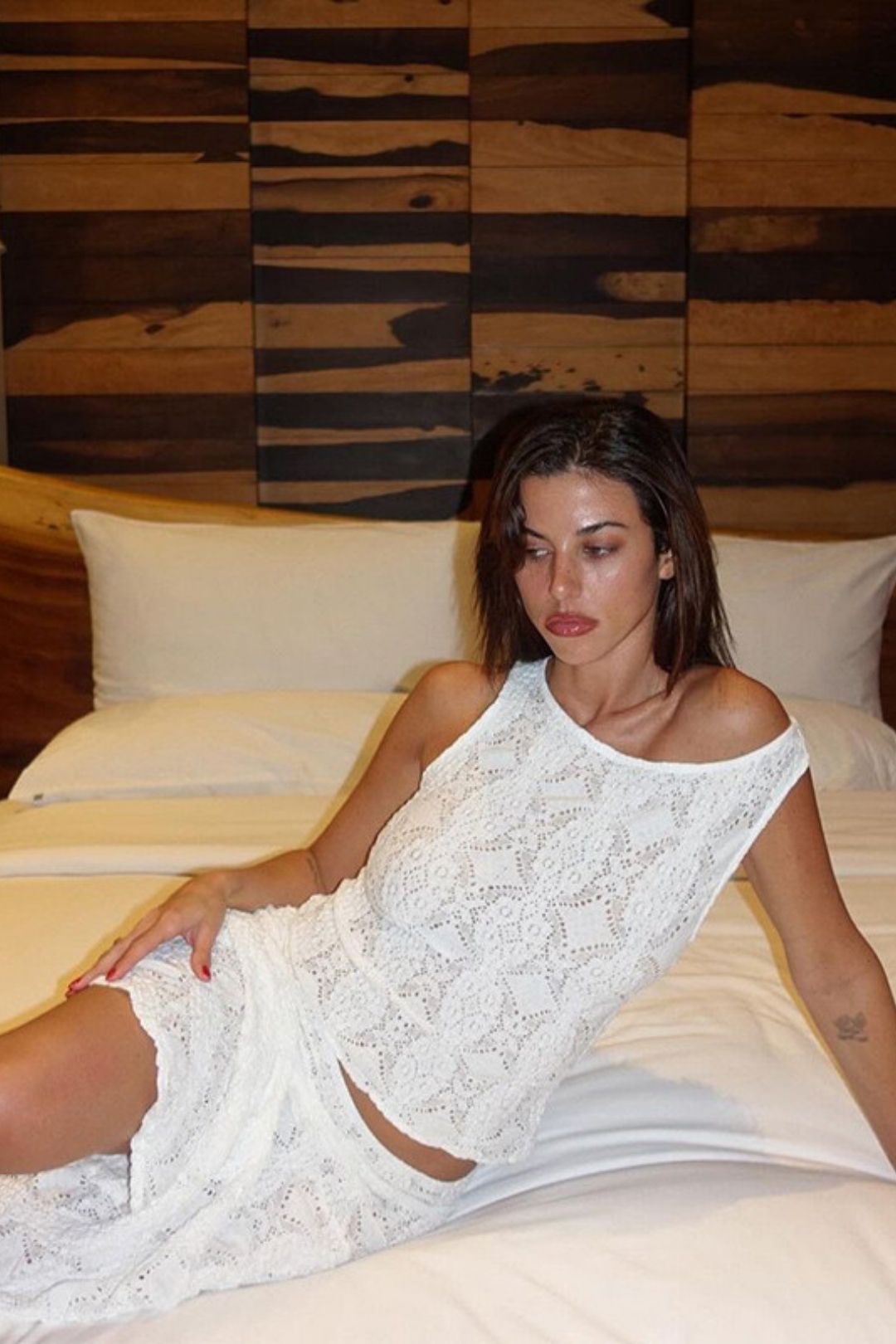 Sexy Two-piece Round Neck Short Vest Skirt