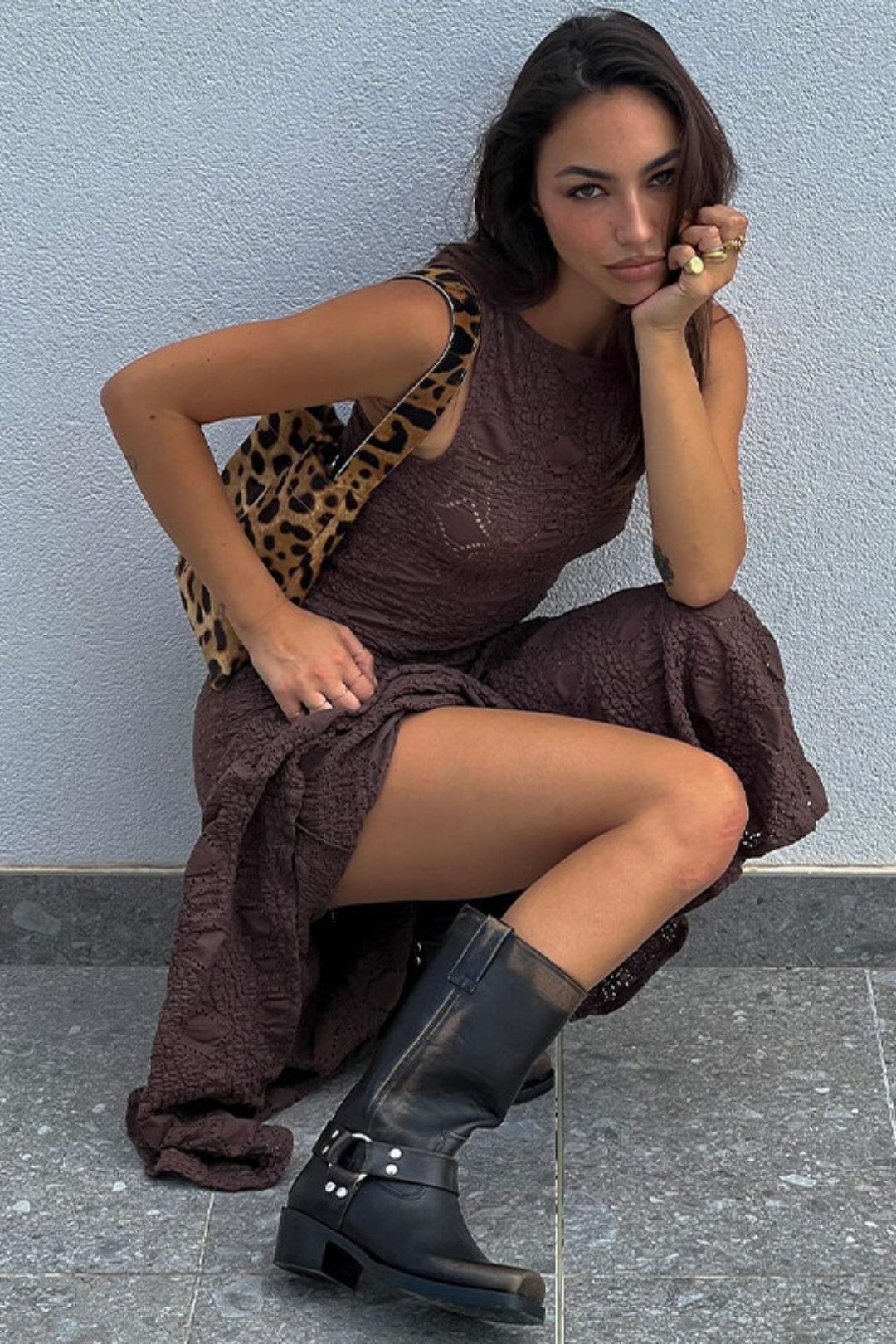 Sexy Two-piece Round Neck Short Vest Skirt