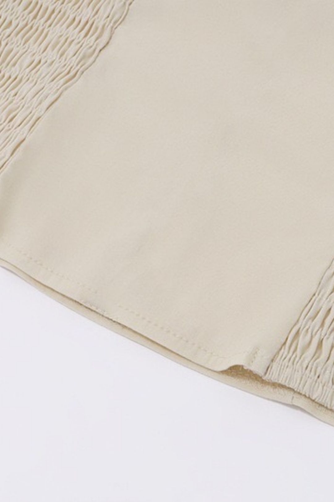 One-line Collar Bow Decorated Short Top