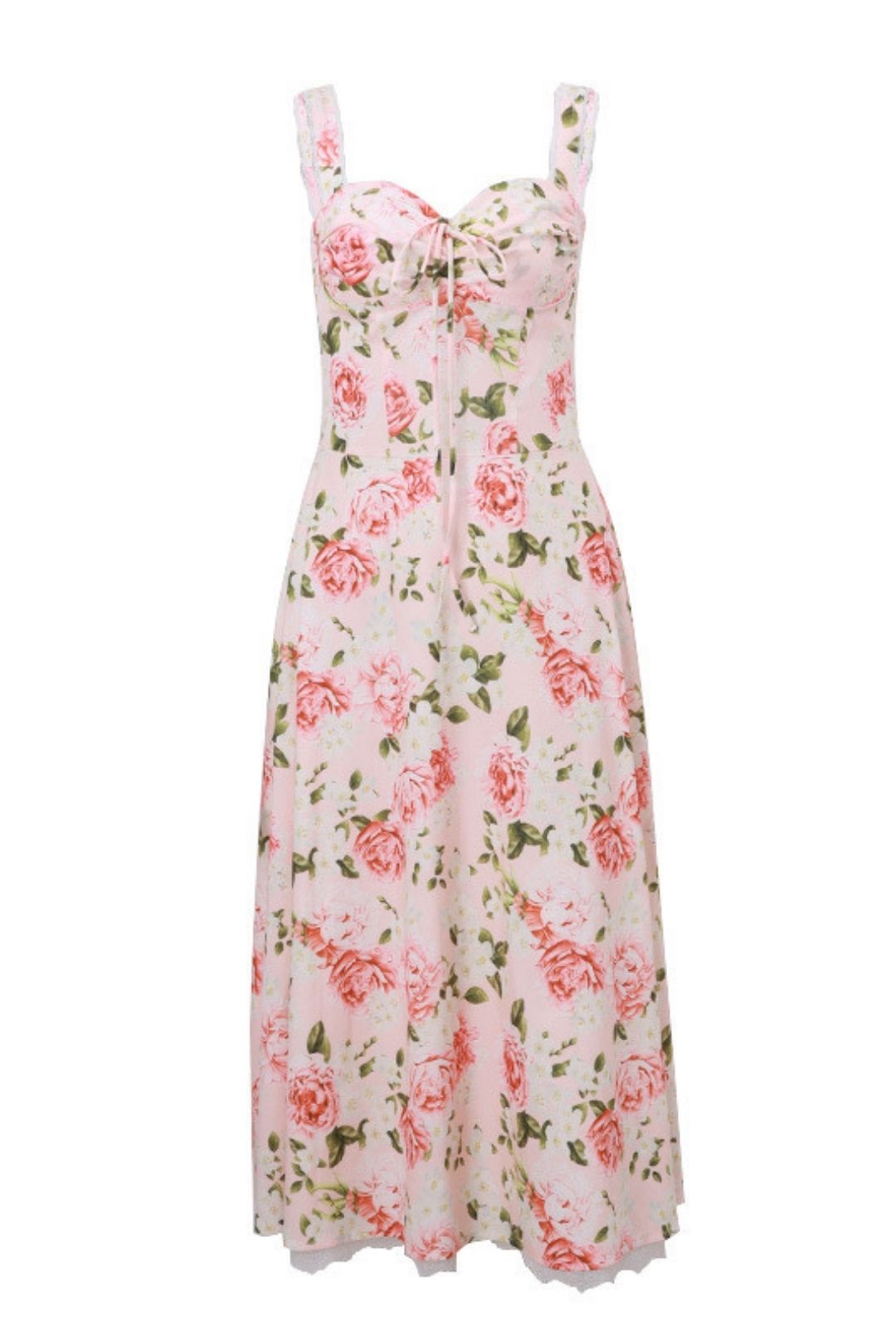 Sexy Backless Floral Pastoral Holiday Style Slim Suspender Dress