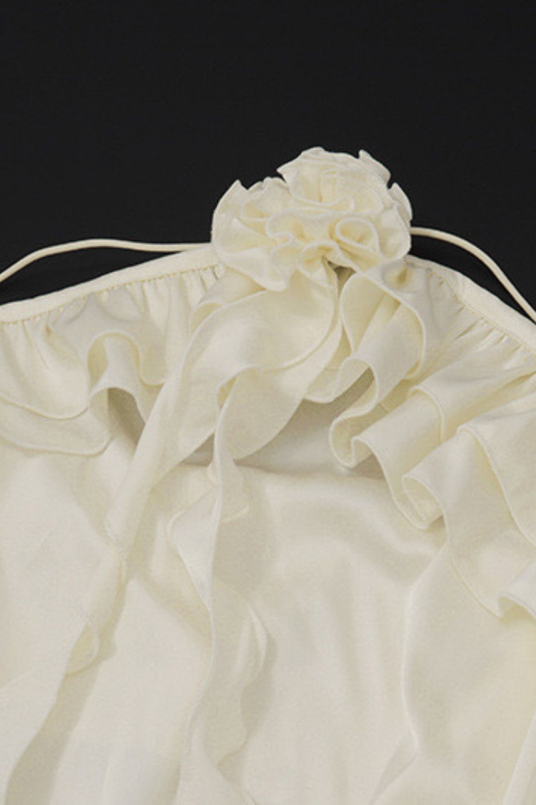 Pure Desire French Style Off-shoulder Ruffled Trumpet Sleeve Dress