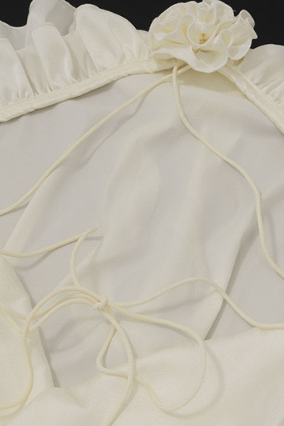 Pure Desire French Style Off-shoulder Ruffled Trumpet Sleeve Dress