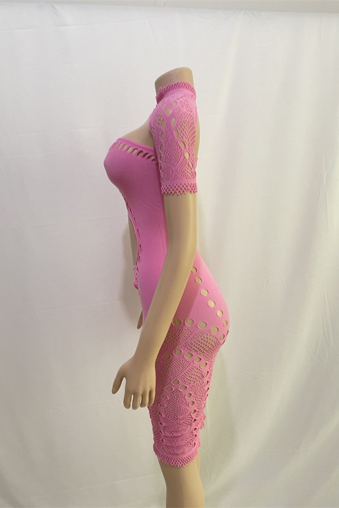 Tube Top With Hollow Diamond Exposed Navel Short-sleeved Shawl Sexy Slim Hip-hugging Dress